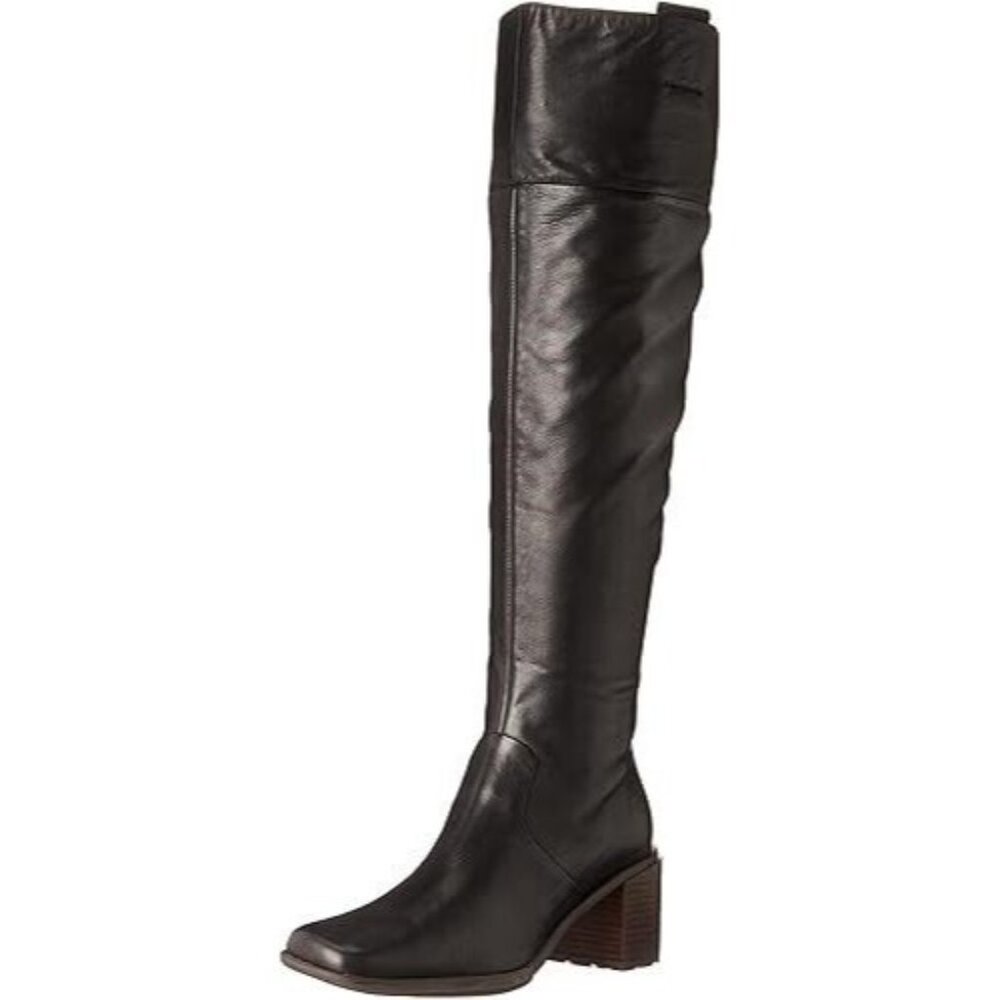 Franco Sarto Black Over-the-Knee Leather Boot
